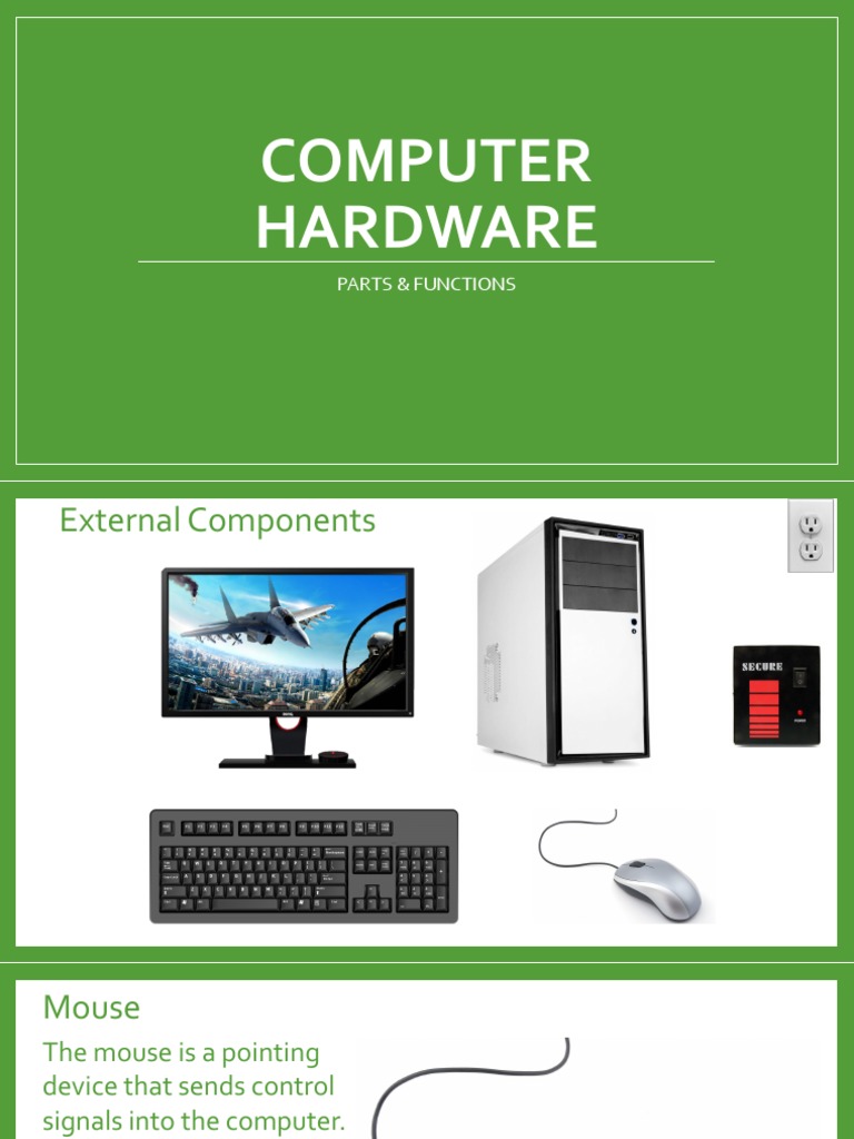 Computer Hardware Parts And Functions Pdf Computer Hardware