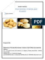 Potato Processing for Powder and Flakes Project Profile