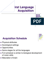 First Language Acquisition Stages and Development