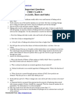 CBSE Class X Science Acids Bases and Salts Important Questions Paper 2012