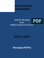 Human Resource Management: Prof: Dr. Tun Aung