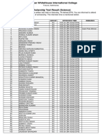 Result of Free Scholarship Test - 23rd June 2019