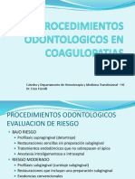 Procedimientos Odontologicos en Coagulopatias