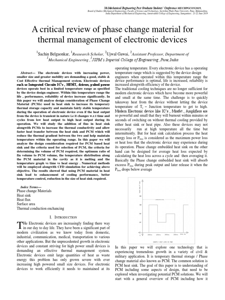 PCM Heat Sink PDF Heat Transfer Heat