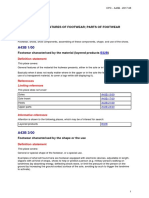 Characteristic Features of Footwear Parts of Footwear: Definition Statement