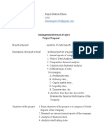 Management Research Project Project Proposal
