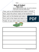Sequence Worksheet Bed