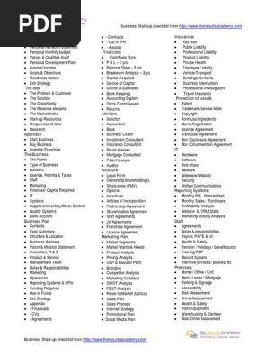 Business Startup Checklist