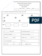 LWS Thane Revision Worksheet on Maths Sums