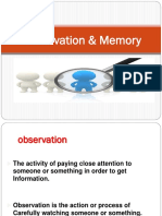 Observation & Memory