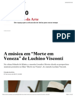 A música em “Morte em Veneza” de Luchino Visconti