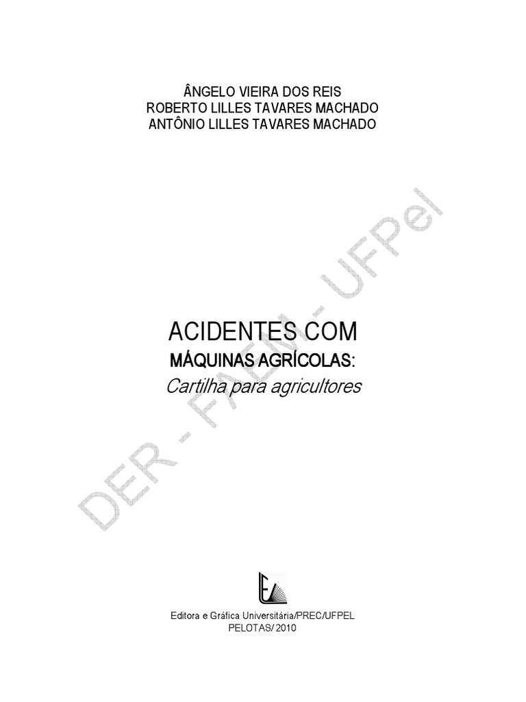 Acidentes Máquinas Agrícola | PDF | Trator | Embalagem e rotulagem