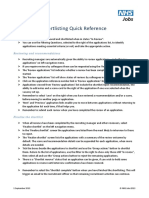 Shortlisting Quick Reference: Reviewing and Recommendations