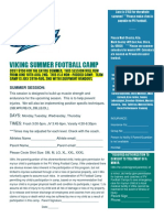 Viking Summer Football Camp New Flyer 2019