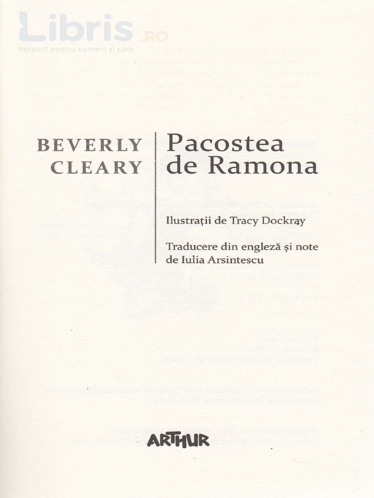 Pacostea de Ramona - Beverly Cleary | PDF