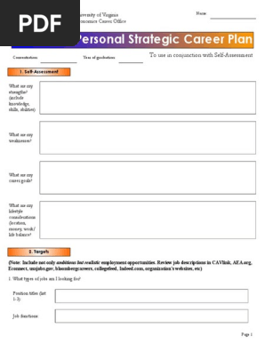 ECO Personal Strategic Career Plan