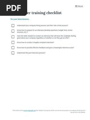 [Re_Work] Google's Interviewer Training Checklist