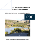 The Study of Rural Change From A Social Scientific Perspective