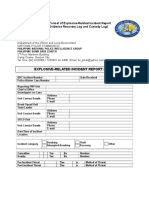 Sample Format of Explosive-Related Incident Report