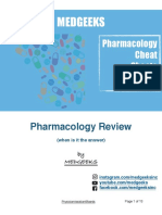 Medgeeks: Pharmacology Cheat Sheets
