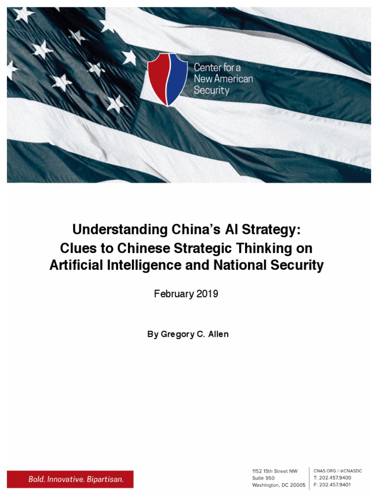 CNAS Understanding Chinas AI Strategy Greg C. Allen PDF Artificial(00)