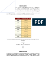 Resistividad, Capacitancia e Inductancia