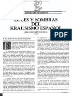 Luces y Sombra Del Krausismo Español