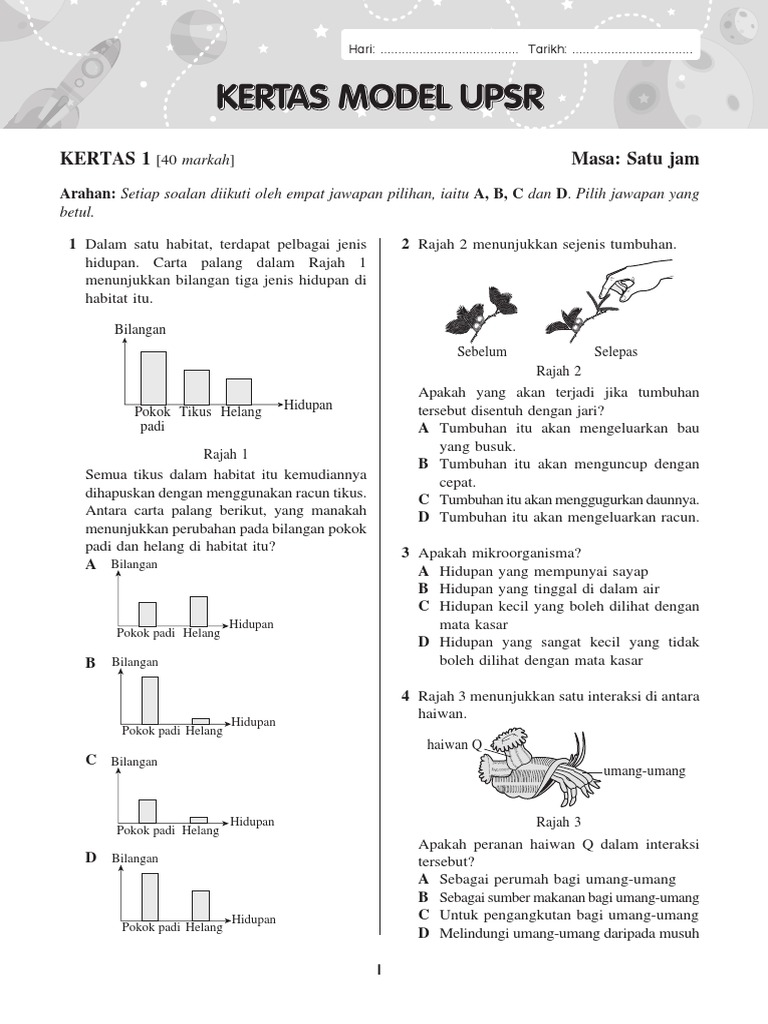 Kertas Model Upsr Modul Aktiviti Pintar Cerdas Sains Tahun 6 Pdf
