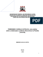 Feminismo e Igreja Católica na Paraíba