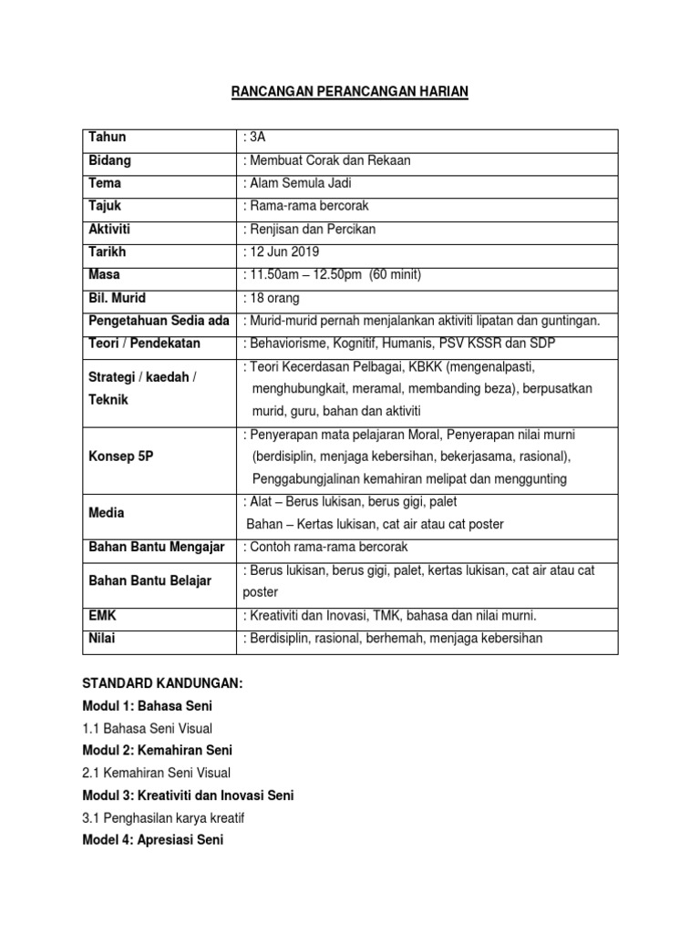 Aktiviti Renjisan Corak Rama-Rama | PDF