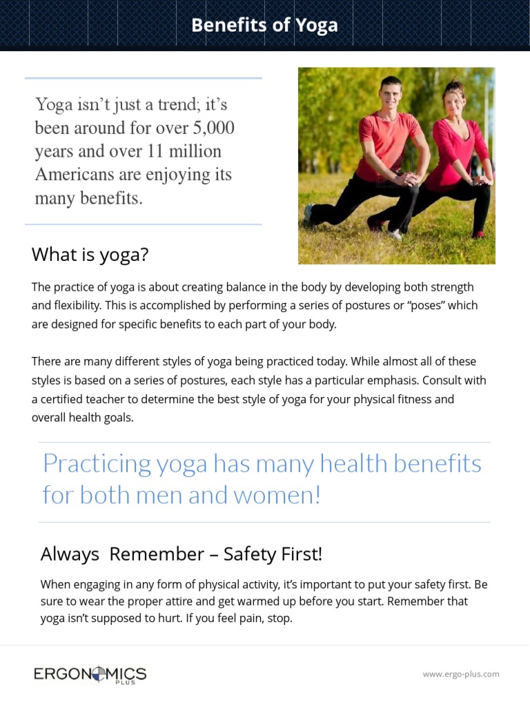 Benefits of Yoga PDF | PDF | Flexibility (Anatomy) | Yoga