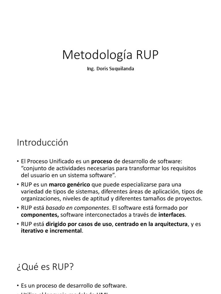 Metodología RUP en Desarrollo de Software | PDF | Software | Ingeniería ...