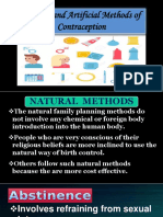 Natural and Artificial Methods of Contraception
