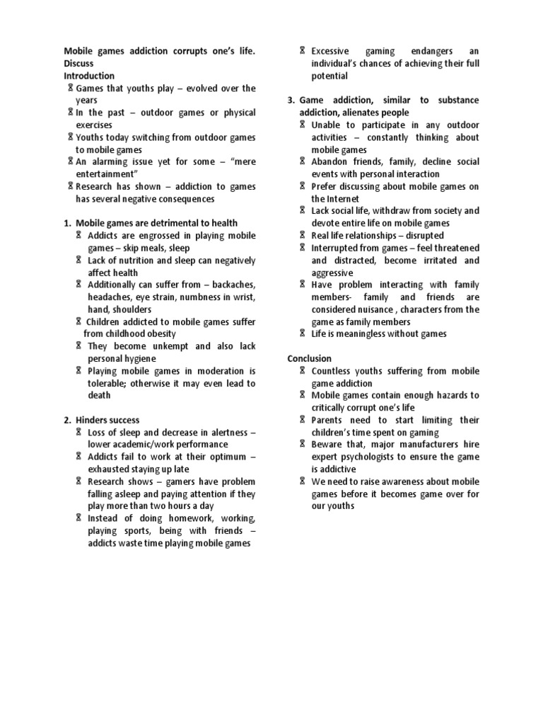 Mobile Games Addiction Corrupts One PDF Sleep Behavioural Sciences