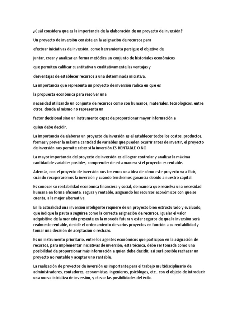 Cuál considera que es la importancia de la elaboración de
