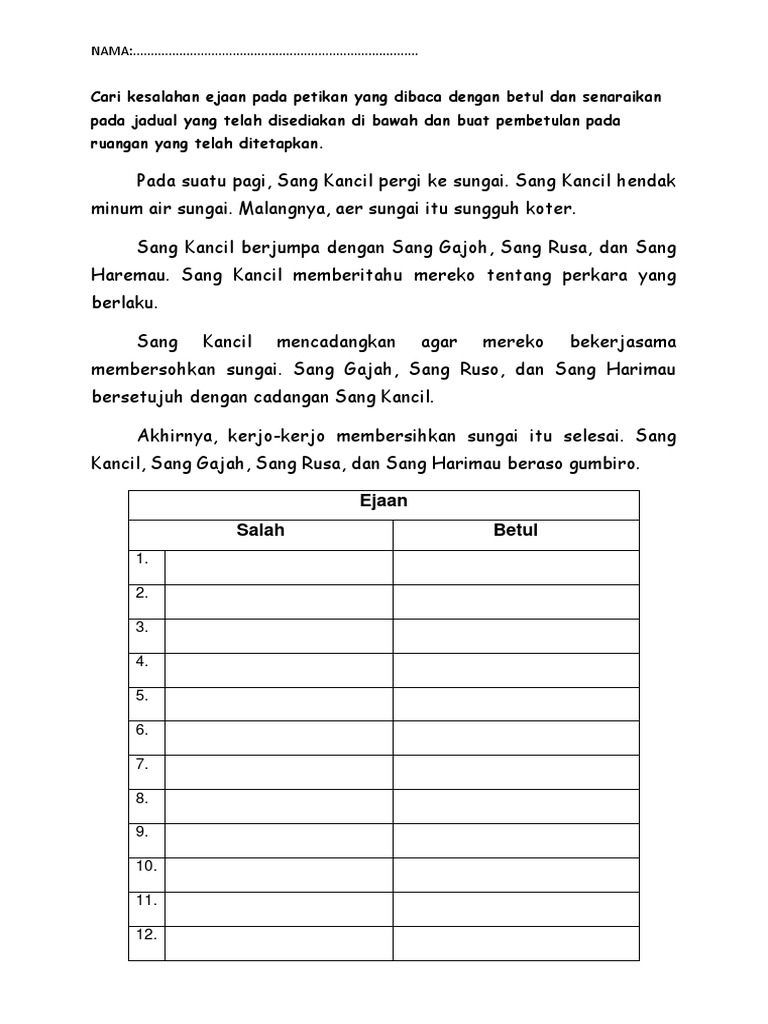 Latihan Kesalahan Ejaan  Brazil Network