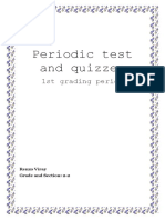 Periodic Test and Quizzes: 1st Grading Period