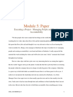 module 5- paper  executing a project - managing people and creating accountability