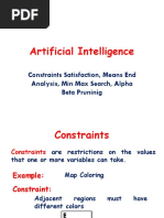 AI Unit 2 - Constarint Sattisfaction, Means End Analysis, Adversial Search