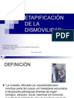 ETAPIFICACIÓN DE LA DISMOVILIDAD