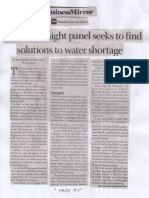 Business Mirror, June 24, 2019, House Oversight Panel Seeks To Find Solutions To Water Shortage PDF