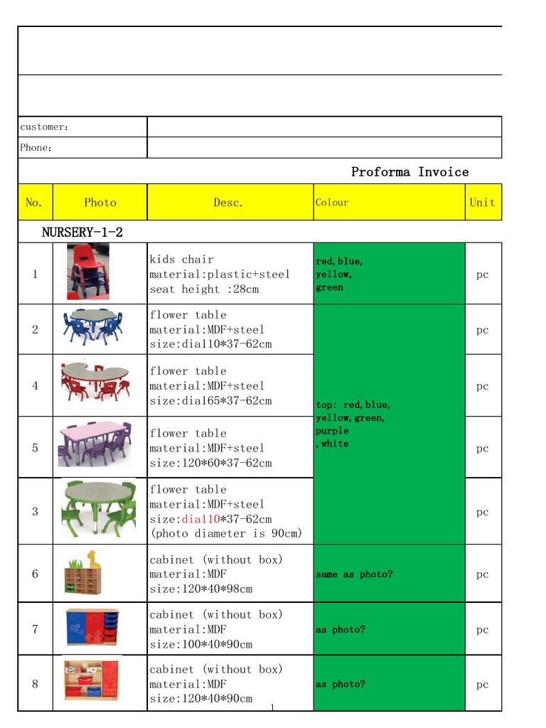 Colour For School Furniture PDF Consumer Goods Home