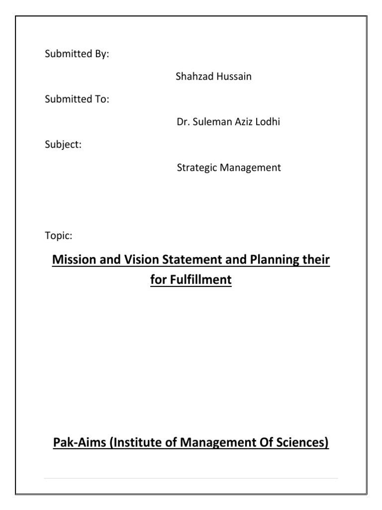 Mission and Vision statements of Toyota.docx Strategic Management Goal
