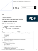 Drilling Objective Questions - Practice 10 Questions With Answers - PE Study Material - GATE 2016
