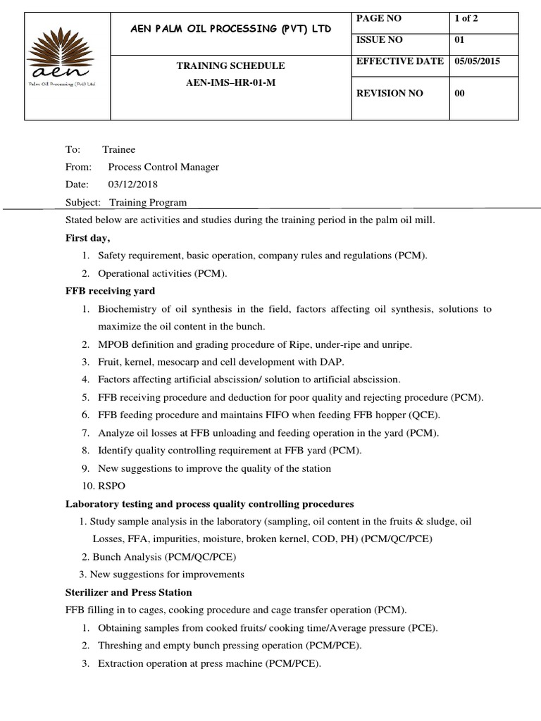 Inplant Trainee Meaning