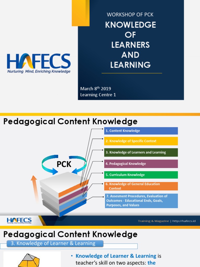 2018 03 08 (Knowledge of Learner and Learning) | PDF