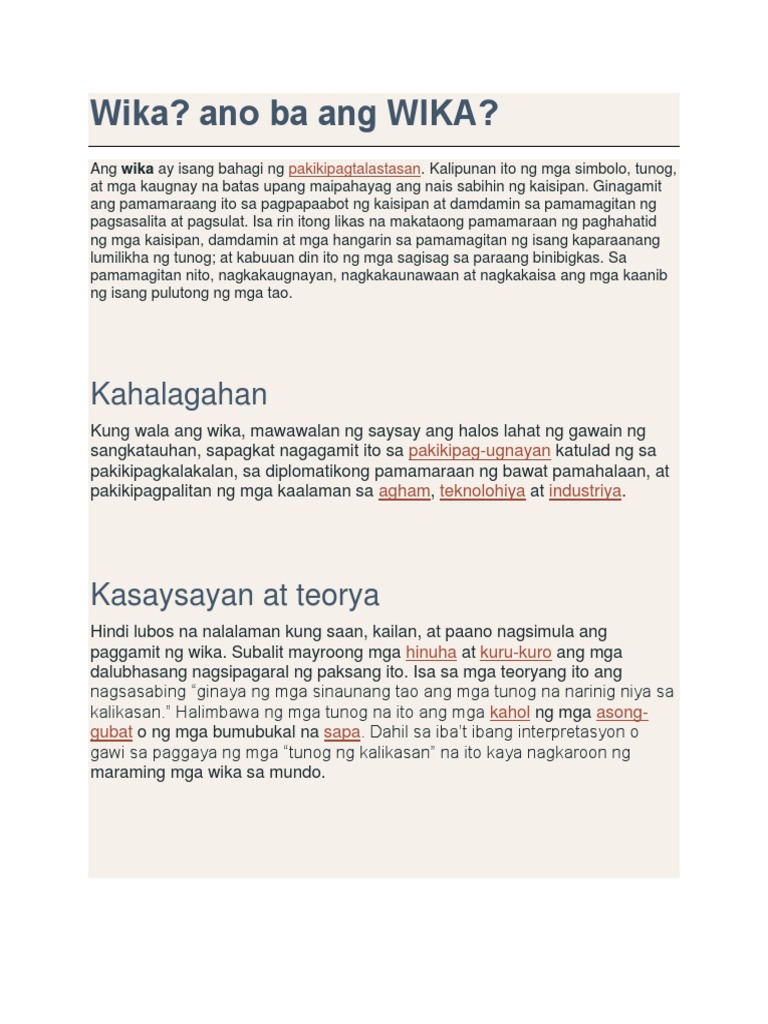 Wika | PDF