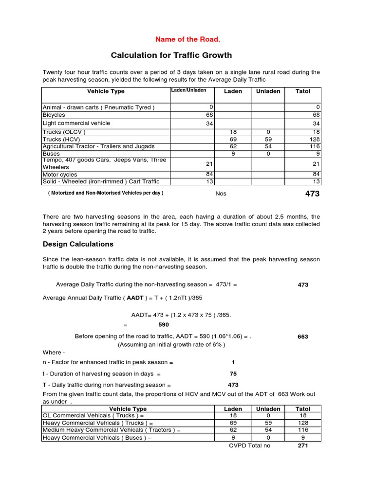 Low Volume Road Traffic Design Pdf Traffic Truck
