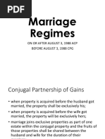 Marriage Regimes Lecture