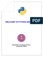 Python Workshop Guide to Functions and Modules